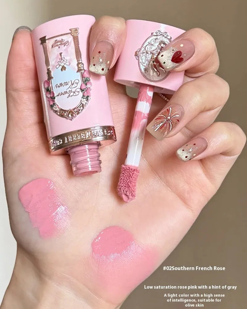 Strawberry Cupid Liquid Blush cosmetic product in six colour shades
