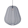 Japanese style white iron branch ceiling lamp with multiple LED lights hanging down.