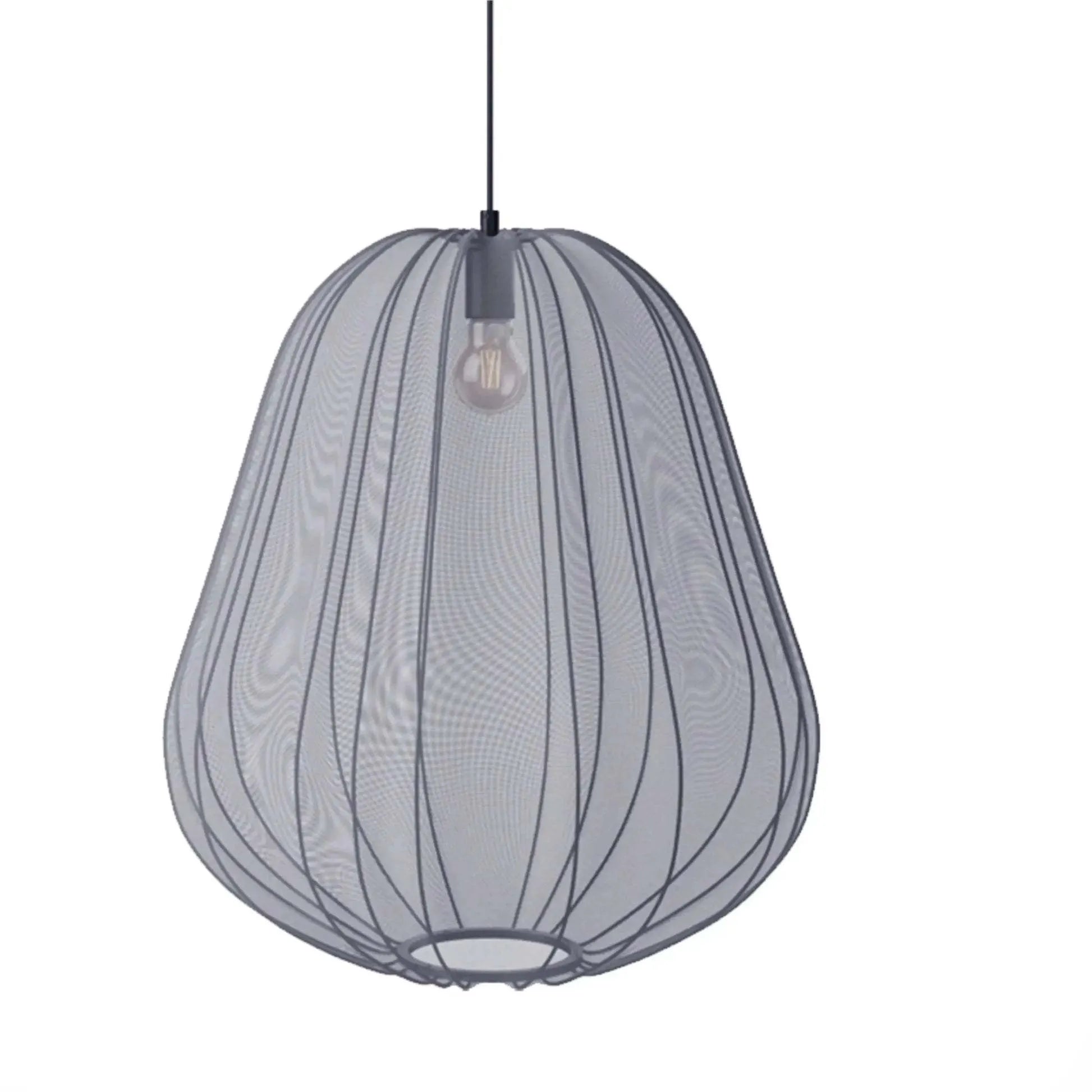 Japanese style white iron branch ceiling lamp with multiple LED lights hanging down.