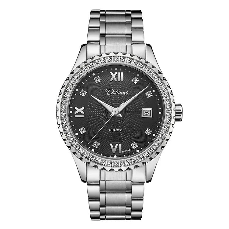 Men's automatic mechanical watch with luminous hands and waterproof design in business style