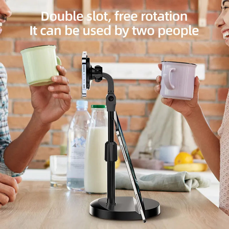 Black 360 degree rotating magnetic phone holder for universal mobile phones with strong suction mount