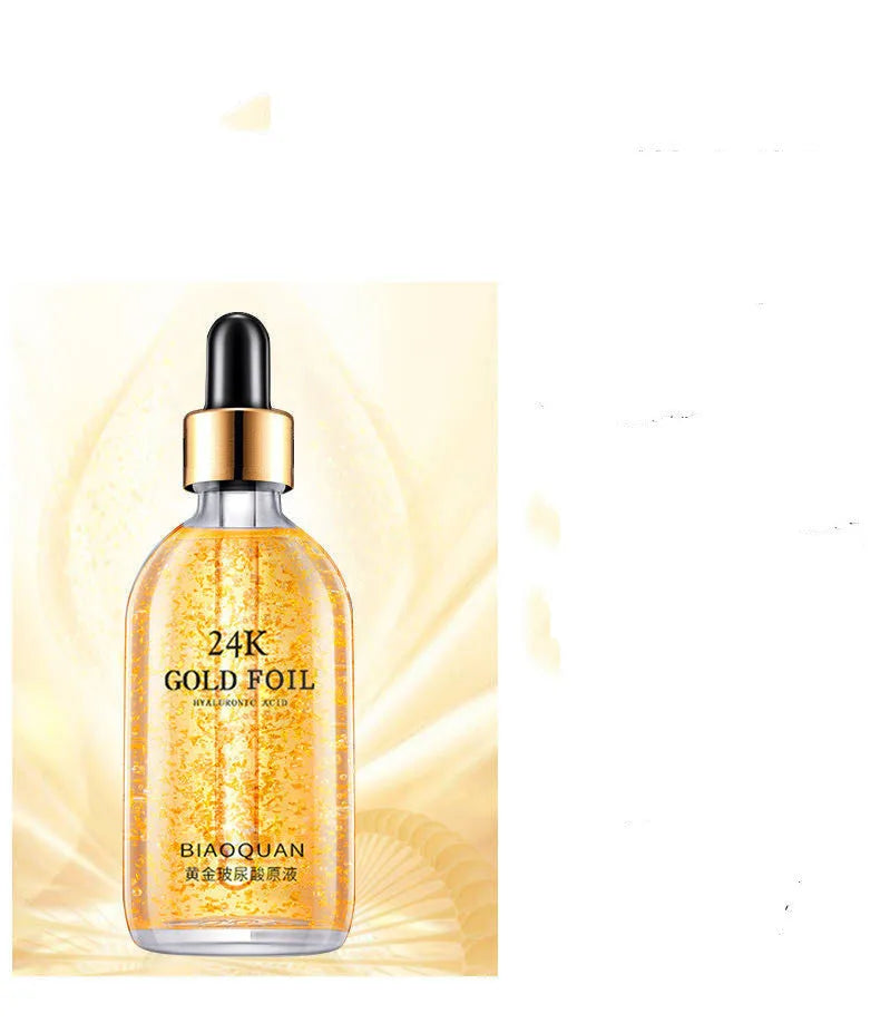 Firming and lifting skin care stock solution gold liquid in 100ml bottle with ginseng and Cordyceps essence