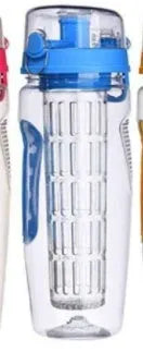 32oz Tritan fruit infuser water bottle with separate fruit cup and leakproof sport design