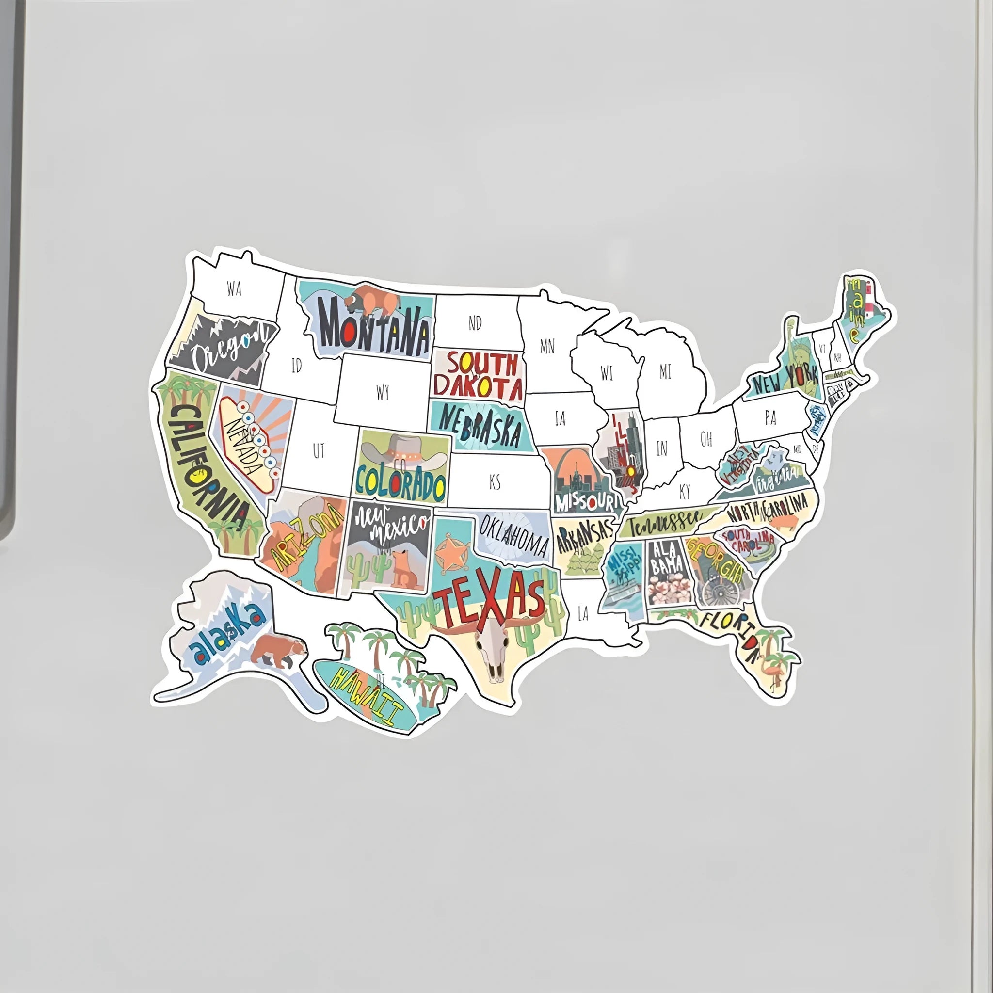 Travel-themed car sticker set with world map design and lettering options for vehicle decoration