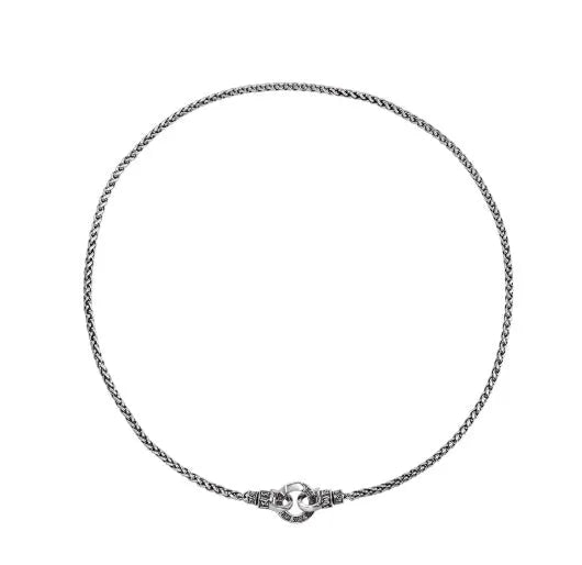 S925 sterling silver clavicle chain necklace for women in silver, showing length options.