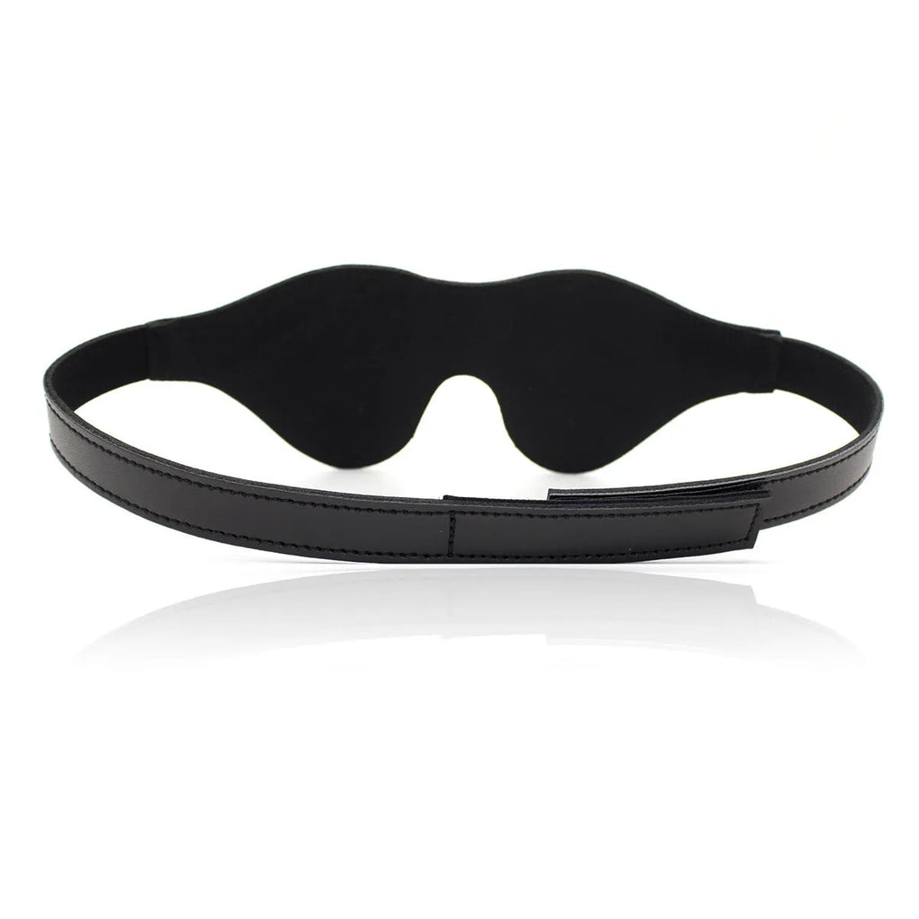 Women's leather eye mask with Velcro strap in five colour options