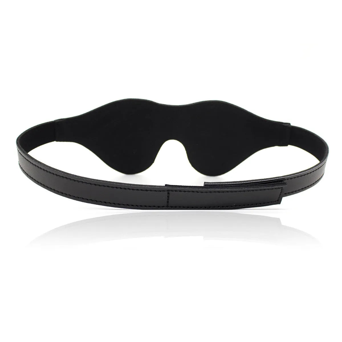 Women's leather eye mask with Velcro strap in five colour options