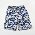 Men's floral print swimming shorts in polyester fabric with free-size fit for beachwear