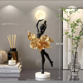 Resin night lamp in black gold, white, pink, or light blue with USB charging