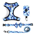 Printed chest harness set dog rope pet supplies in camouflage polyester with S to XL sizes