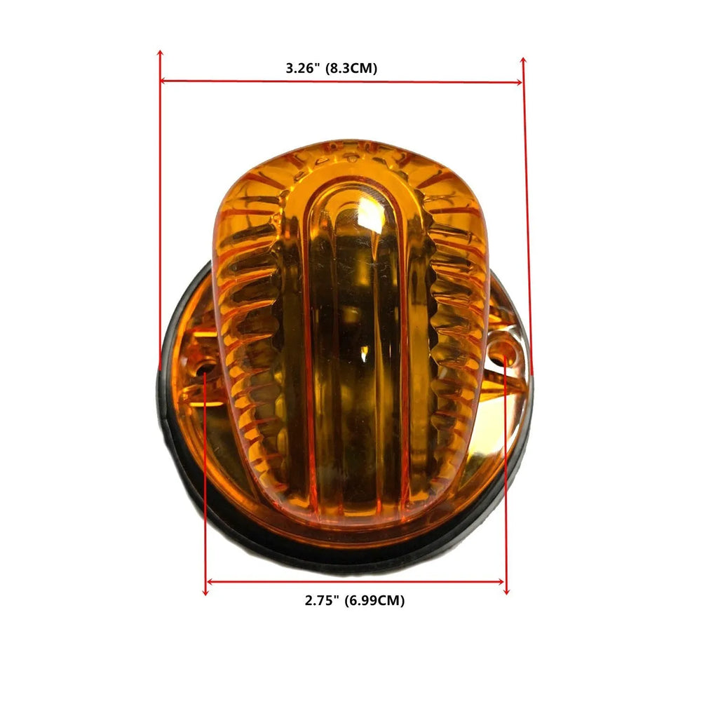 Five yellow LED roof cab light assemblies with T10 bulbs and mounting hardware on a white background.