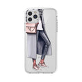 Women's painted TPU back cover phone case for iPhone XR and Samsung series in colour 40233.