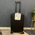 Ultra-light mute wheel draw-bar luggage 20 inch ABS PC suitcase in black with transparent trunk protector