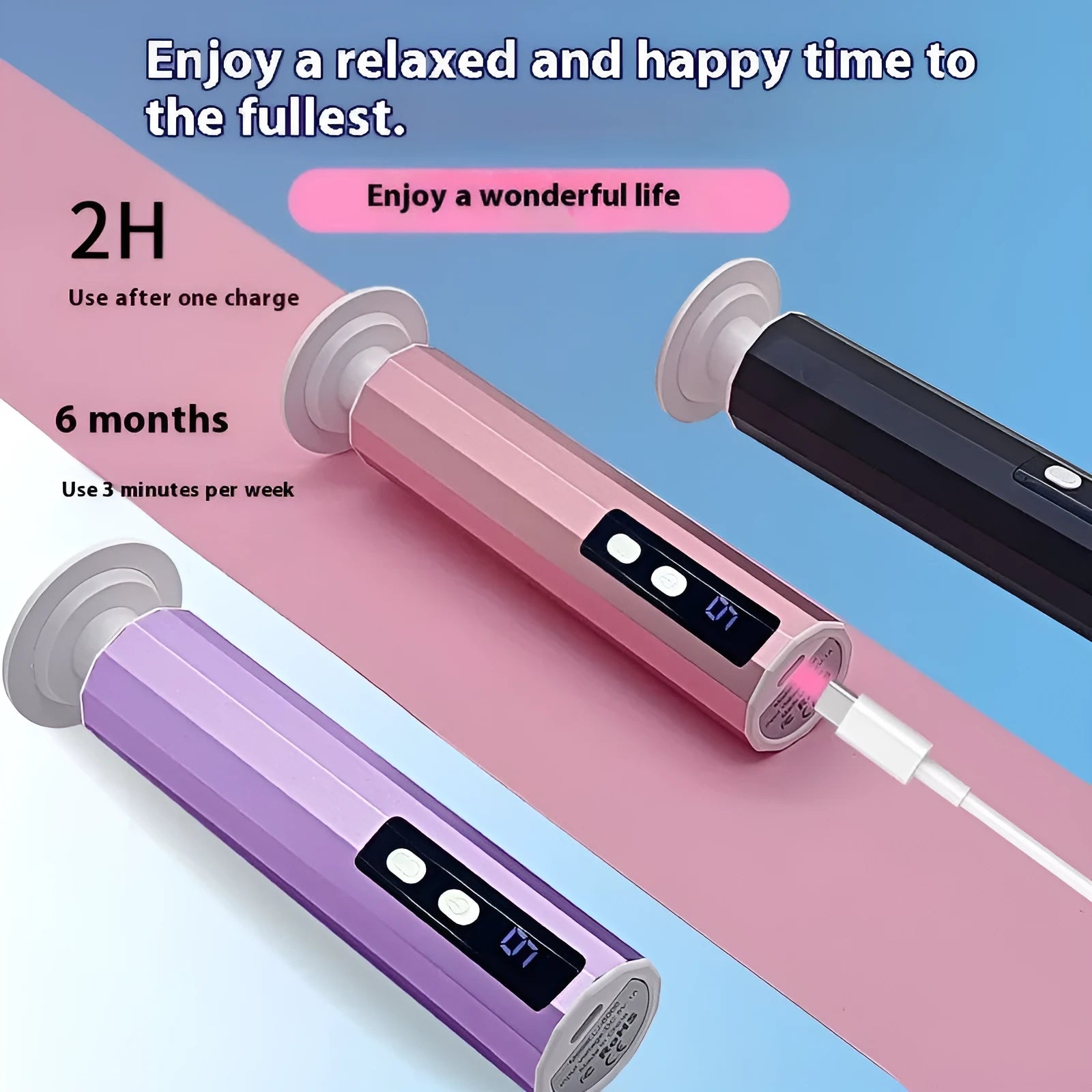 Electric callus remover kit with USB cable, grinding wheels, and gift box in pink, black, or purple.