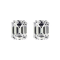 925 silver plated geometric quadrilateral earrings for women with 8x10mm main stone in white G colour
