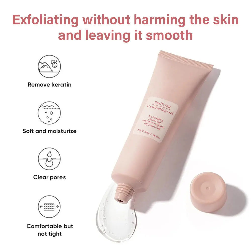 Moisturising facial exfoliating gel scrub in 132g container with buffing granules