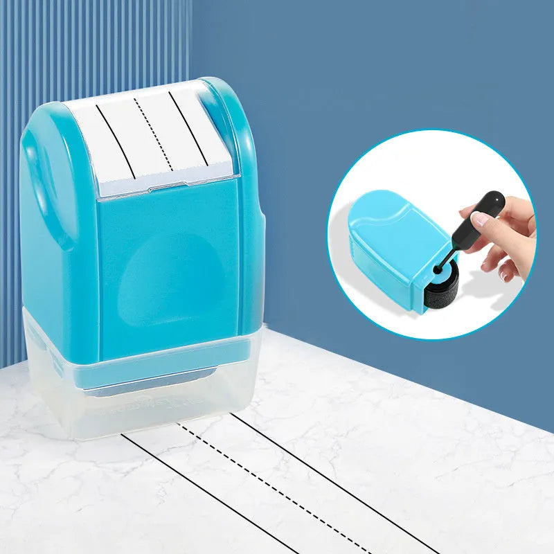 Plastic rectangular roller seal for teaching available in seven colours