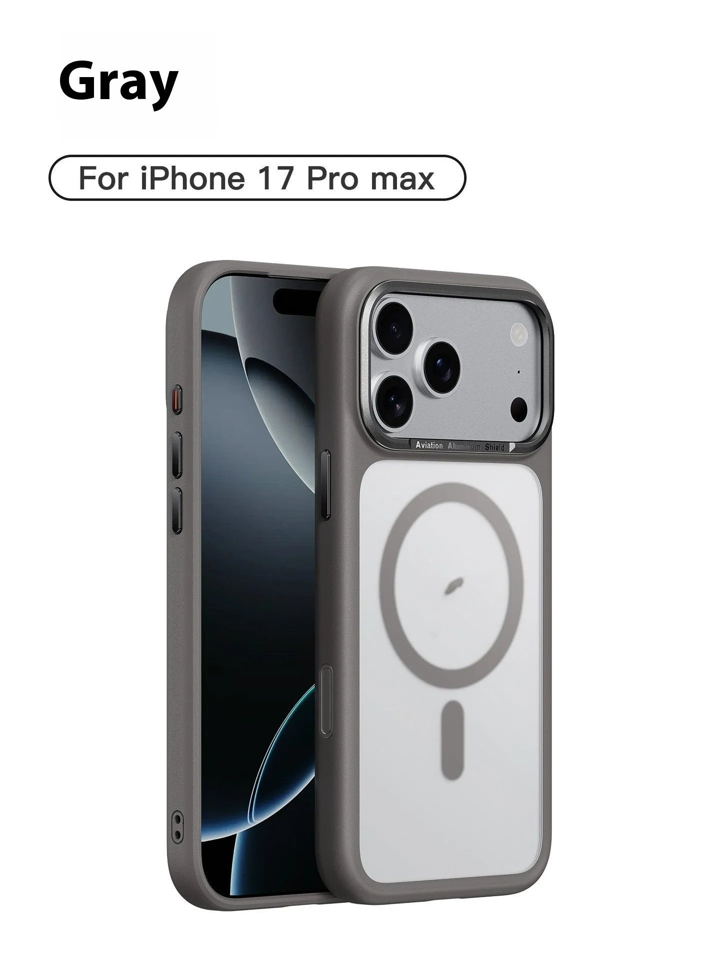 Frosted magnetic protective case for iPhone 17 series in desert gold colour showing anti-fall design