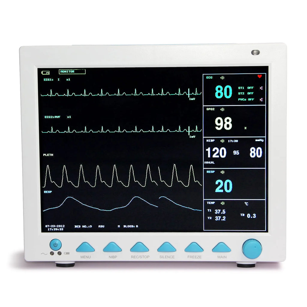 12.1 inch colour TFT LCD vital signs patient monitor CMS8000 with ECG NIBP SpO2 parameters for ICU CCU use
