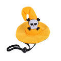 Cloth pet cat Halloween hat with embossed pumpkin design on feline head