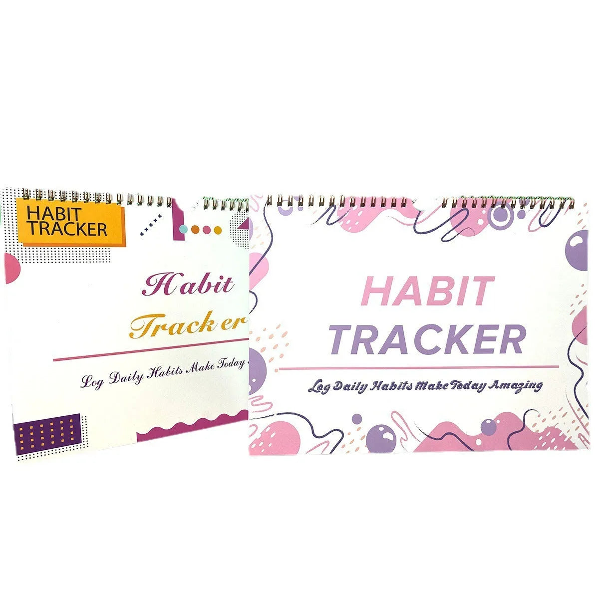 A4 habit tracking notebook with 12 pages in multiple colour options