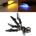 Motorcycle double-sided LED turn signal with yellow blue light for ATV and scooter