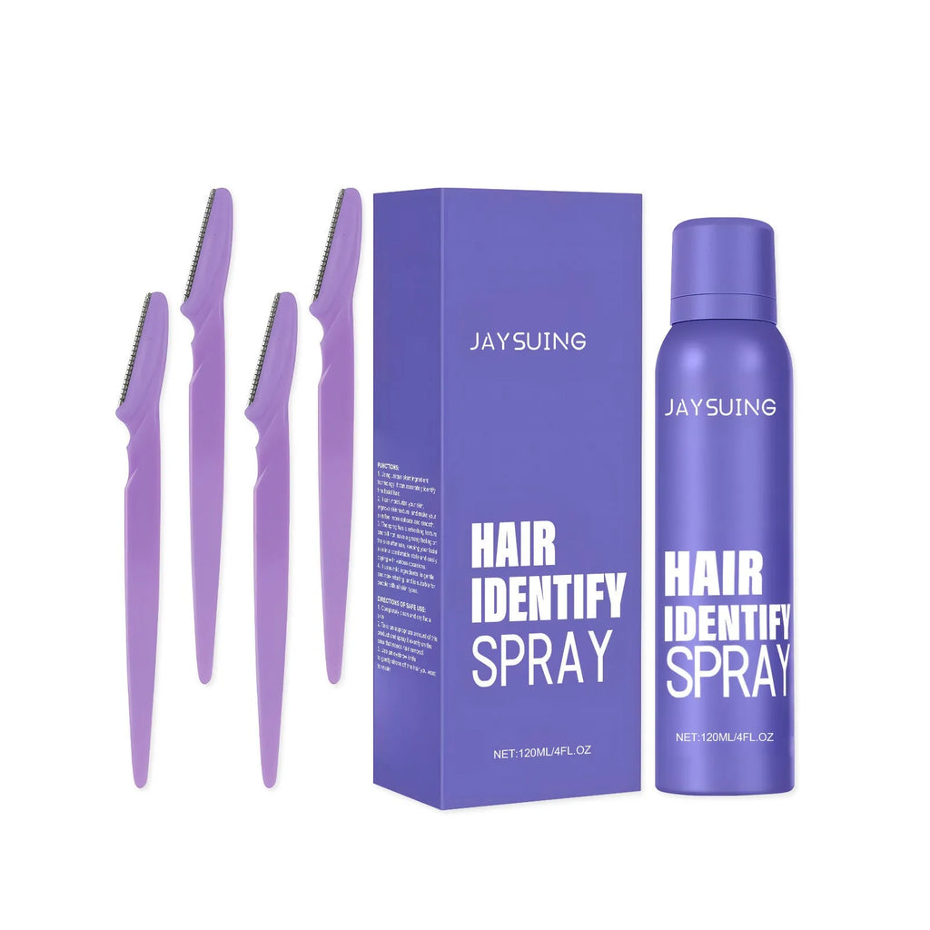 120ml portable hair removal spray bottle with non-irritating formula containing botanical extracts.