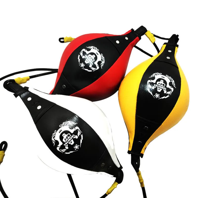Diamond pattern inflatable boxing speed ball with hanging mount for martial arts training
