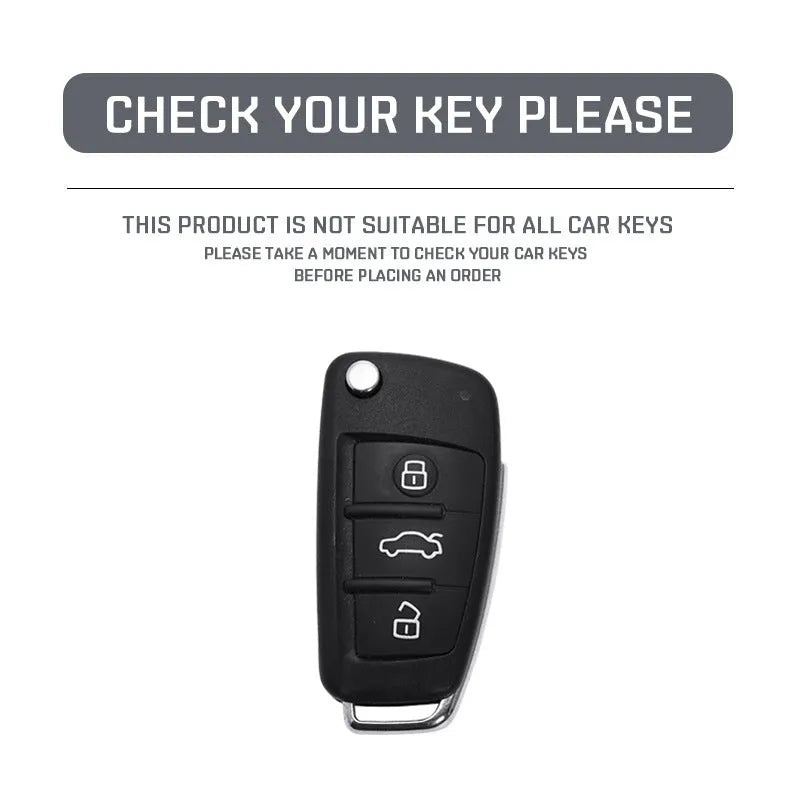 Carbon fibre style car key cover with mirrored surface in carbon colour option