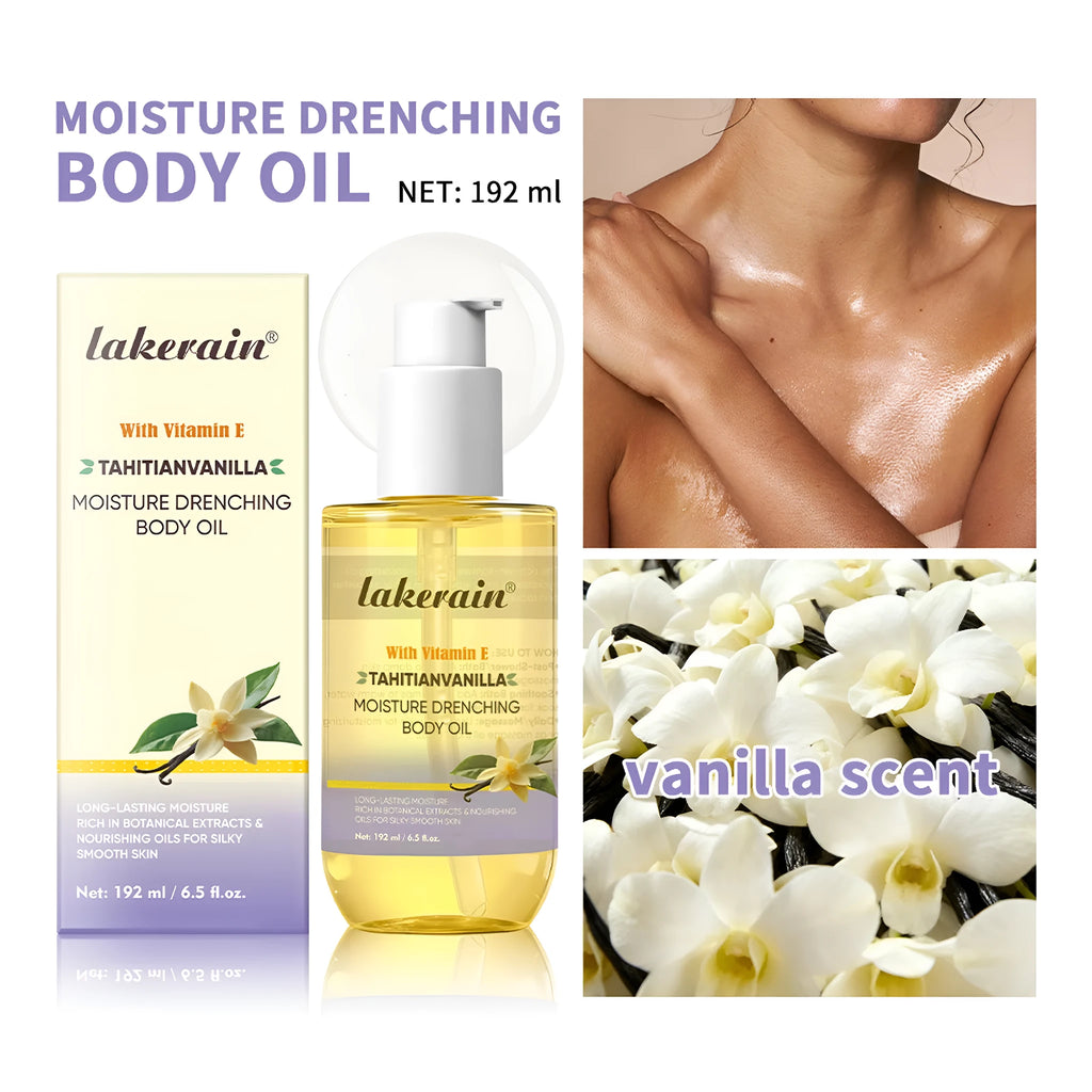 Vanilla Body Oil 192ml moisturizing nourishing soft skin oil for universal skin types