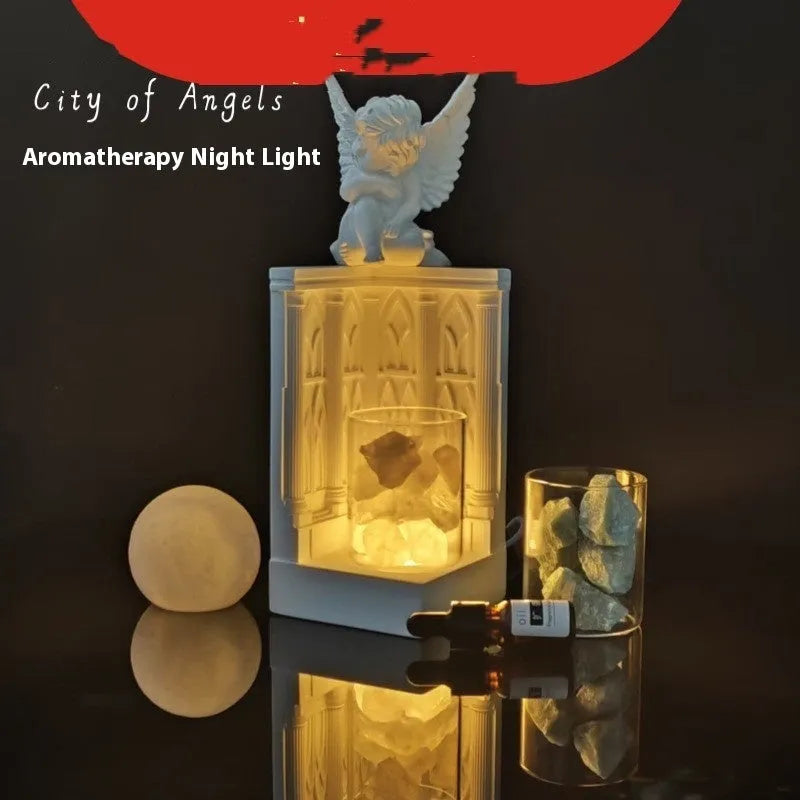 Crystal fragrant stone fire-free plaster aromatherapy diffuser with essential oil in decorative ornament piece