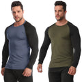 Men's high elastic quick-drying fitness long sleeve top in iron gray black for gym training