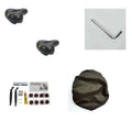 Bicycle cushion with soft silicone saddle and PU leather cover, includes waterproof cover and tools
