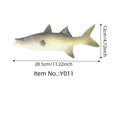 Three PU simulated fish models: yellow-fin tuna, yellow croaker, and flower fish ocean animal ornaments