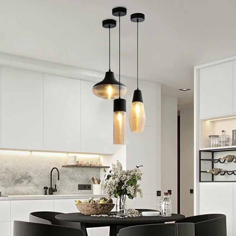 Glass creative chandelier in modern simple style with multiple light colour options for staircase cafe bar restaurant