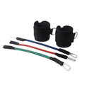 Black Taekwondo leg pull rope set for explosive force training with adjustable tension