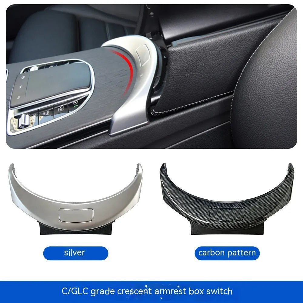 Silver electroplated armrest panel for Mercedes-Benz C/GLC center console