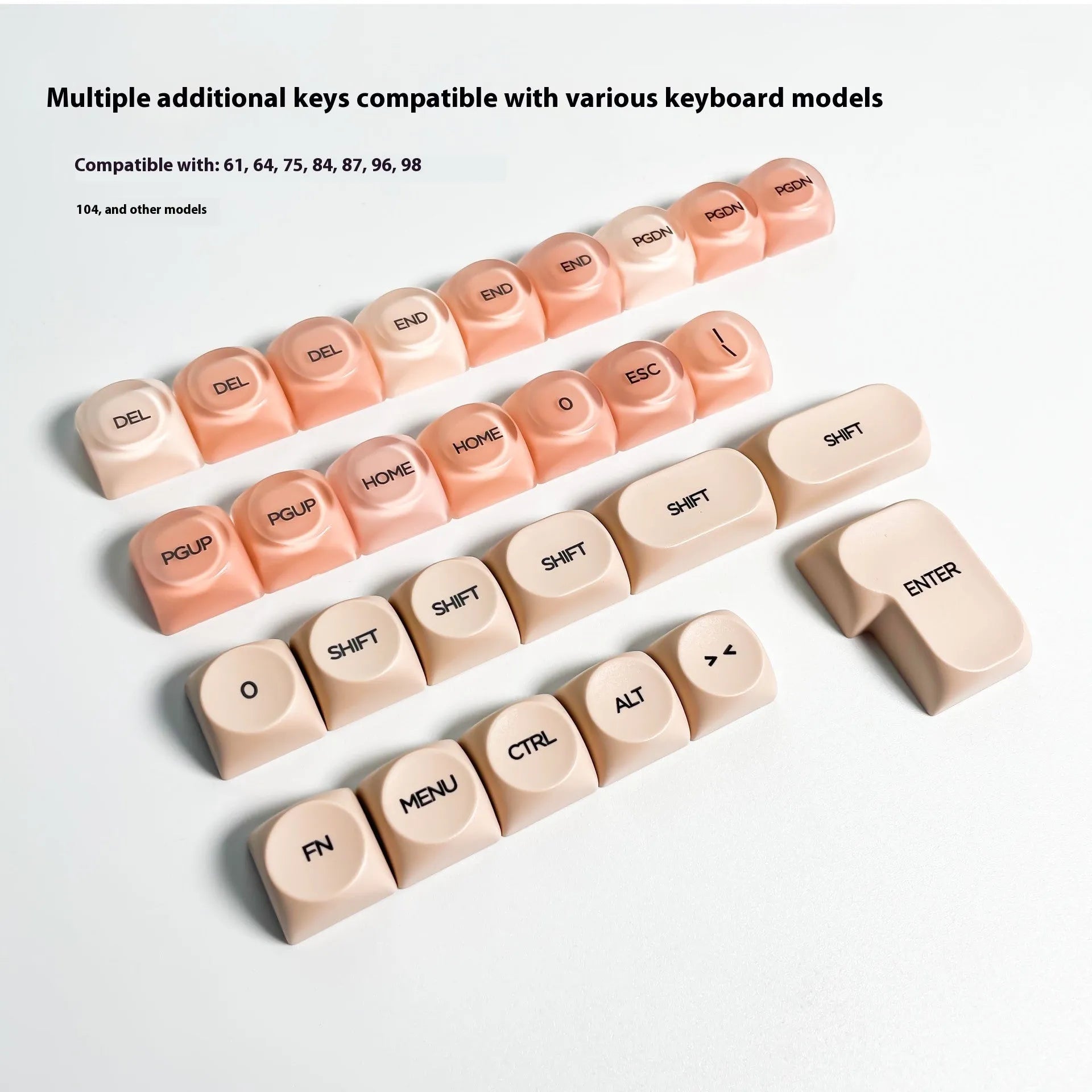 HOA small full set boxed mechanical keyboard keycaps with UV printing in four colour options