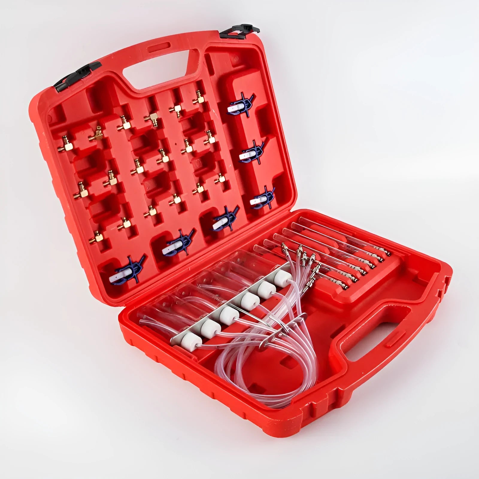Brass fuel injection flow meter diagnostic tool measuring 37.5cm length