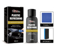 Nano plastic restoration kit with 50ml bottle, application sponge, and microfiber cloth for car trim