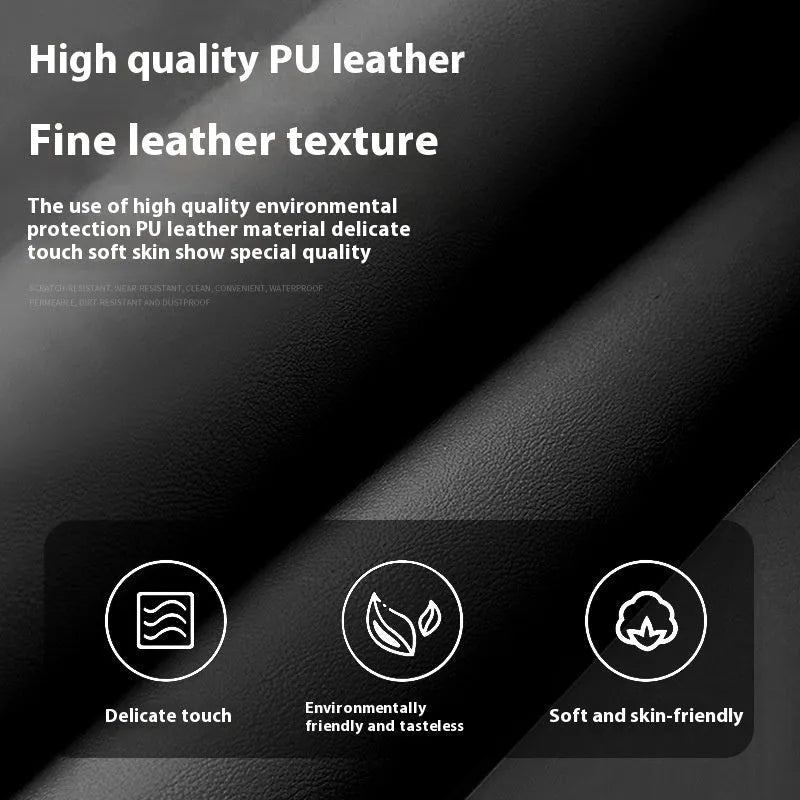 Leather tissue paper extraction box 18cm x 12.5cm x 9cm for home or car, available in black dark green grey and mocha brown