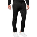 Men's slim-fit tapered chino trousers in cotton blend fabric with high elasticity
