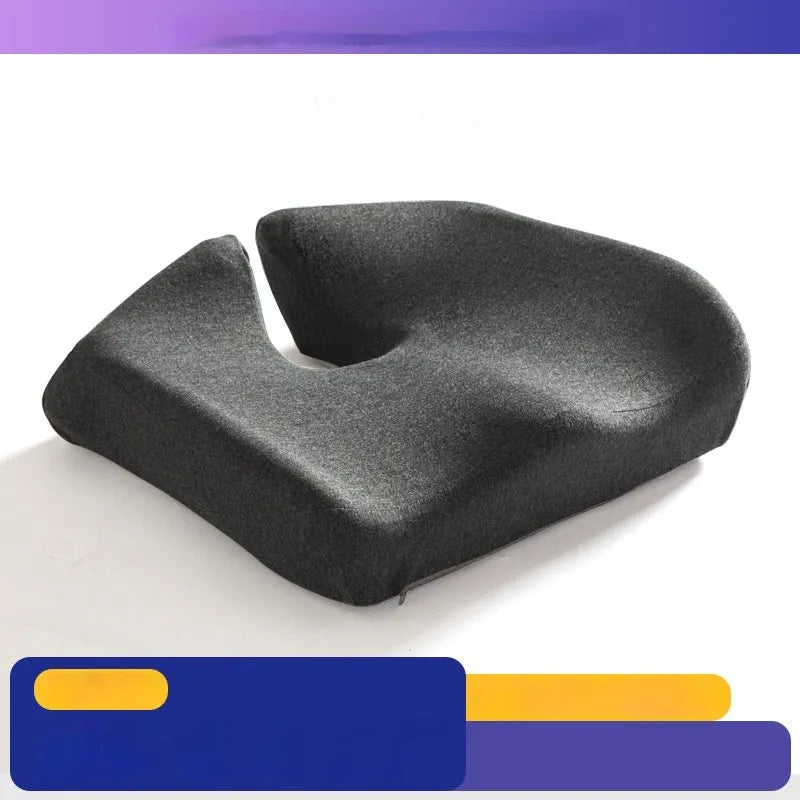 Memory foam office chair cushion showing 36x40x11cm dimensions with solid colour design