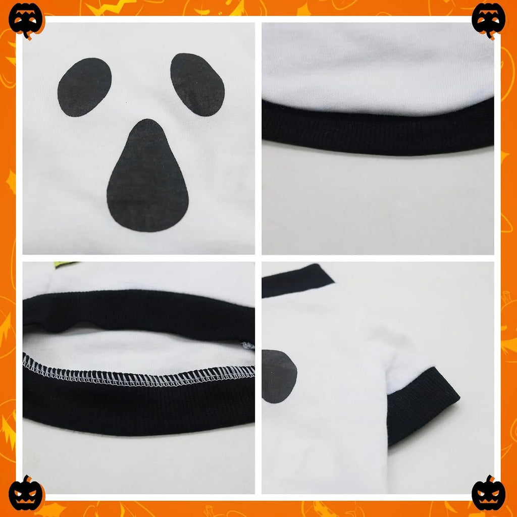 Halloween skeleton costume sweatshirt for small dogs and kittens in lightweight cotton