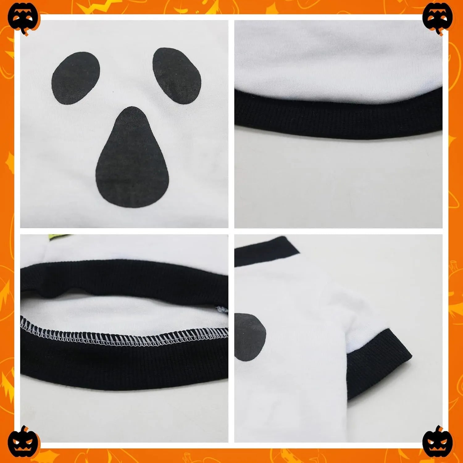 Halloween skeleton costume sweatshirt for small dogs and kittens in lightweight cotton