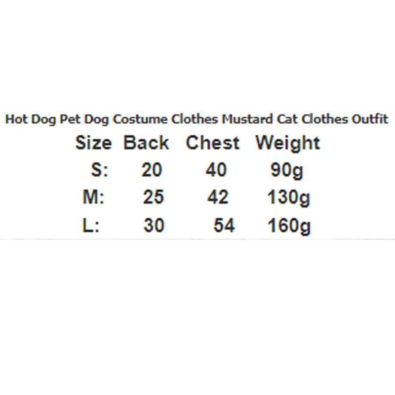 Red hot dog costume outfit on small dog with velcro belly fastening