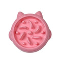 Green bone-shaped slow feeder dog bowl with internal ridges for anti-gulping.
