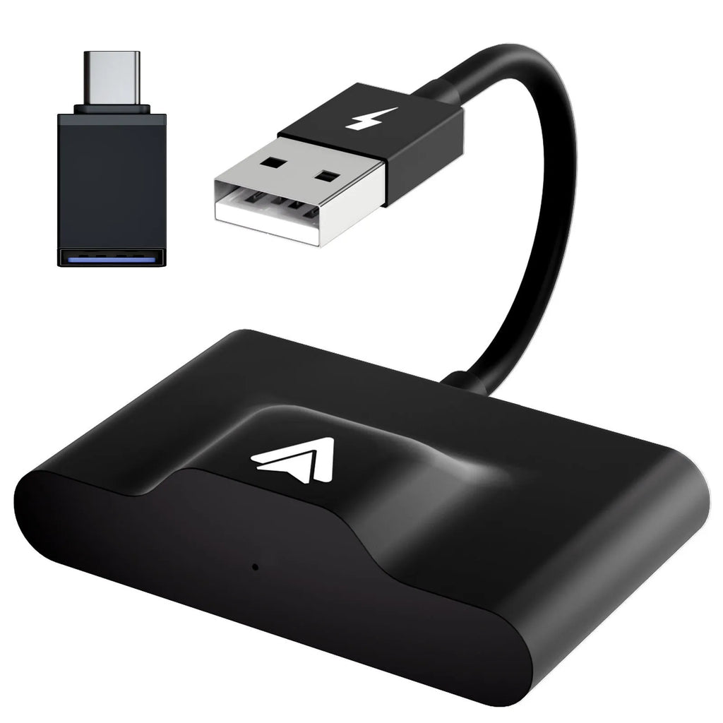 Car wired to wireless Android system adaptor for CARPLAY conversion in black or white