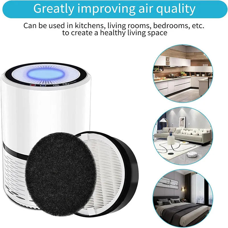 Levoit LV-H132 compatible air purifier replacement filter measuring 19x19x6.3cm with filter screen and cotton