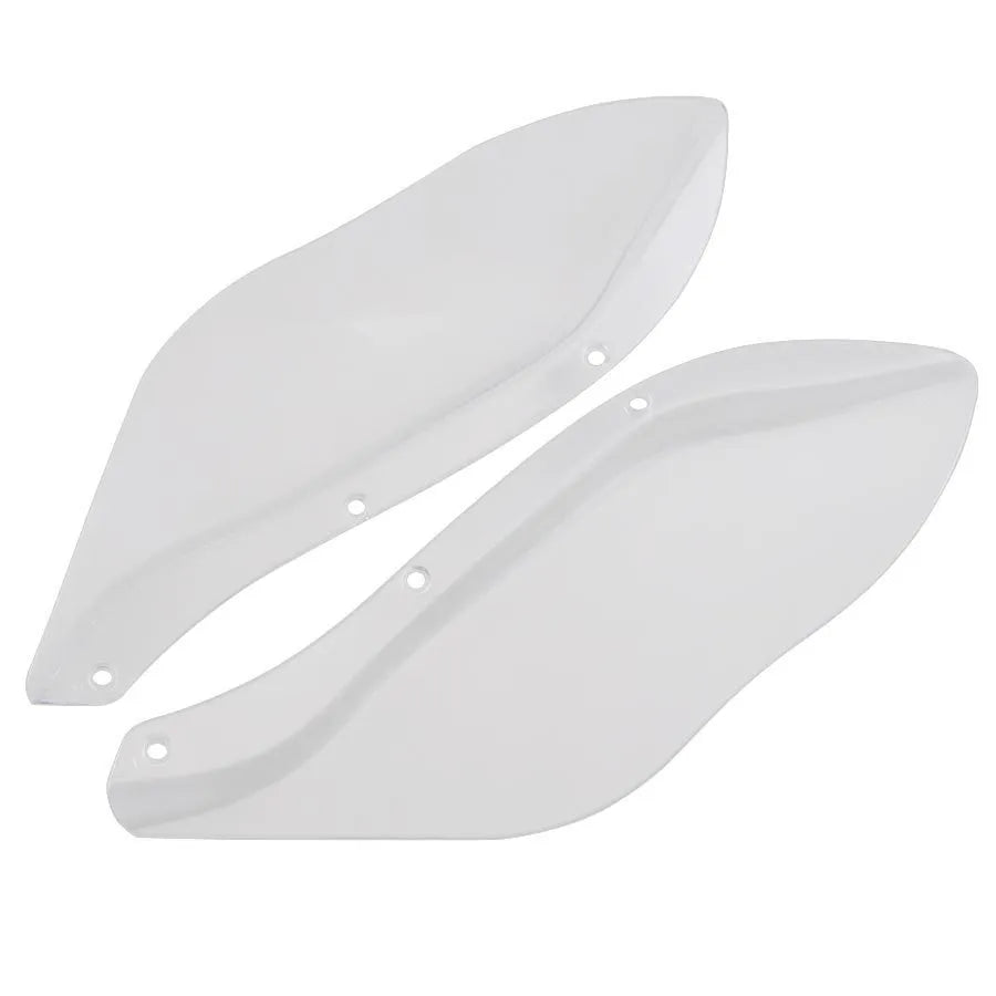 Black and transparent ABS plastic Harley Davidson motorcycle side headlight cover set.